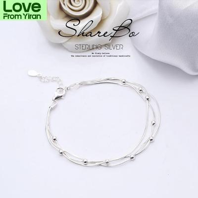 Personalità Nuova Arte Gioielli in Argento Sterling 925 Donna Semplice Piccola Sfera Alta Qualità Popolare Braccialetto