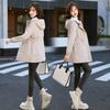 Lamb Wool Trench Coat Women's Medium and Long New Winter Casual Velvet Cotton Coat Thick Coat Coat