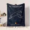 1Pc Spafrancorchamps Circuit Map Blanket Soft And Comfortable Casual Warm Camping Travel Christmas Halloween Xmas Gift M928136