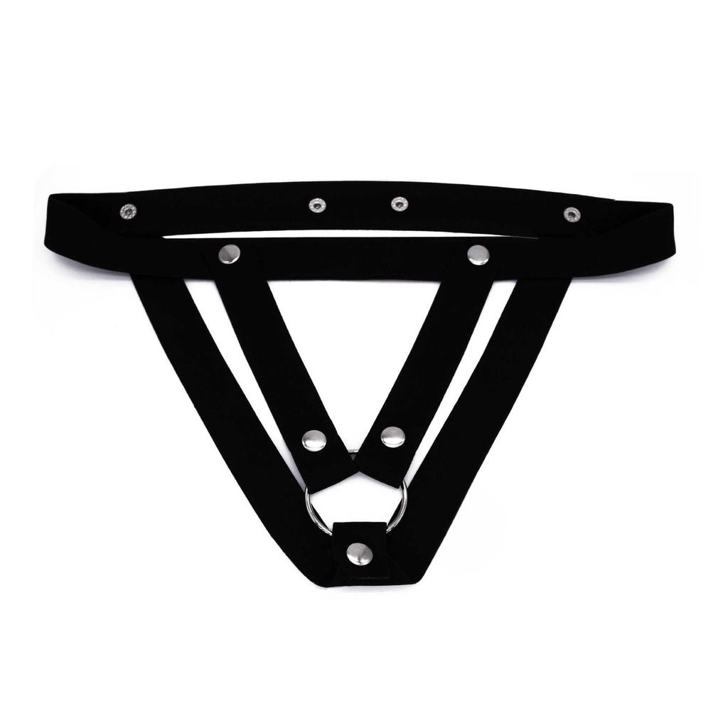 Ju Says Men's Adjustable Chastity Lock Strap: Wide, Three-Way Restraint with Hanging Ring for Enhanced Appearance