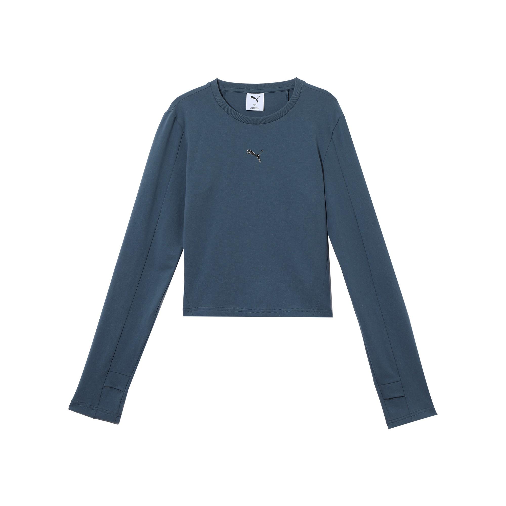 

New PUMA DARE TO Drop Shoulder Sleeve T Shirt Women s Midnight Blue 633246-23 M (160/84A)