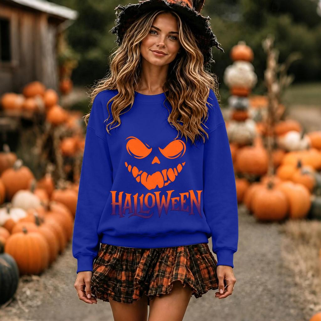 Women's Fashion Casual Comfortable Color Neck Long Sleeve Sweatshirt for Fall Winter