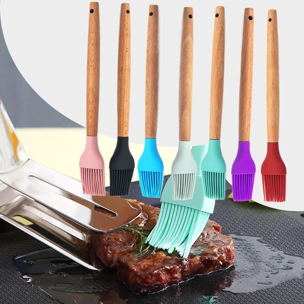 

Ручка с антипригарным покрытием, бытовые принадлежности для барбекю, принадлежности для выпечки, кондитерские кисти, масляная щетка, щетка для барбекю