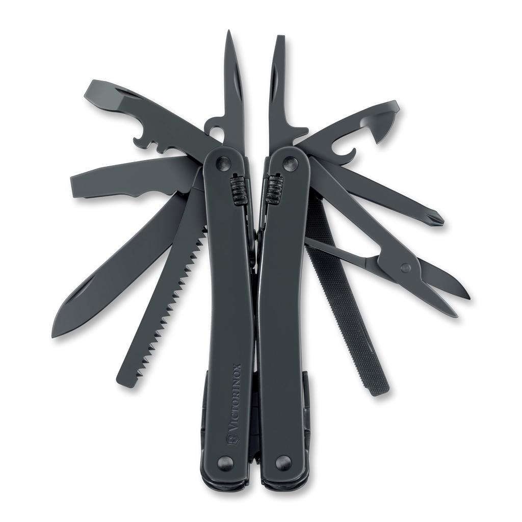 VICTORINOX Swiss Tool Spirit XBS Black with Nylon Case Multifunctional Knife Pliers Swiss Made Multitool with 25 Functions with Lock [] 3.0224.3CN
