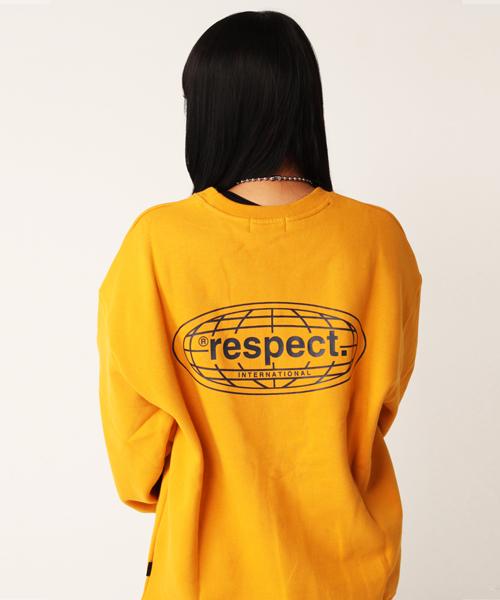 Свитшот Respect с логотипом Respect на спине (горчичный) Yellow/L