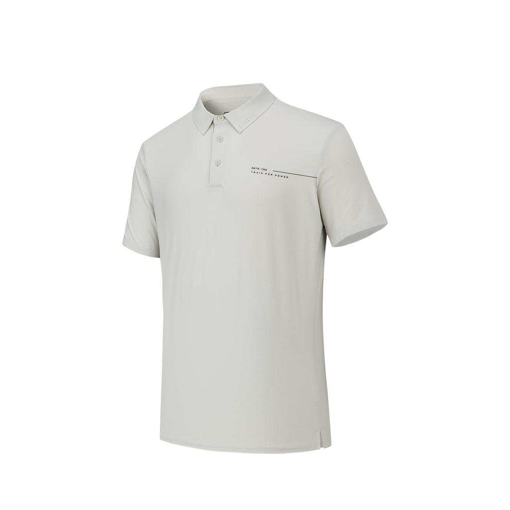 Anta Training Comprehensive Series Short Sleeve Polo Shirt Summer 2026 Men tops Digital-Mist-Gray 952627117-1
