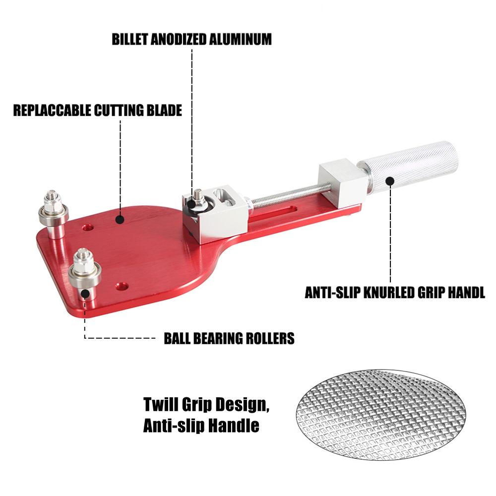 1Pcs 77750 Oil Filter Cutter Tool Filter Cutting Range 2-3/8" - 5" Adjustable Aluminum Auto Cutting Accessories (Red/Black)