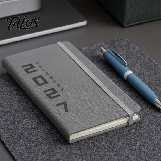 Personal Memo Organizer 2027 Daily Weekly Planner with Elastic Strap And Pen Holder, PU Academic Year Calendar Leather Cover Agenda Notebook,