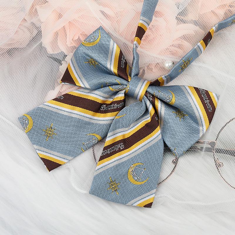 Jk Japanese Plaid Korean Version Of Collar Flower Graduate Female Collar Flower College Wind Streamer Jk Bow Shirt Accessories Sailor Suit