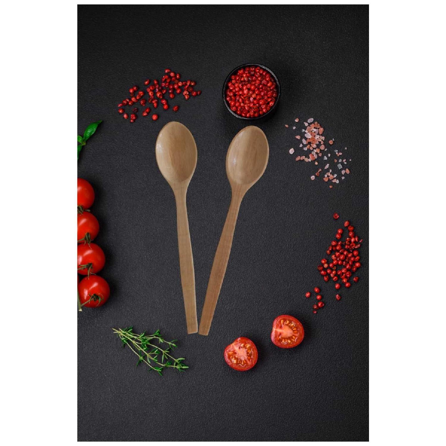 

Set Of 2 Beech Dinnerware Handmade Wooden Spoon (27cm) Polished Medium Size Wooden Pot Spoon чистий