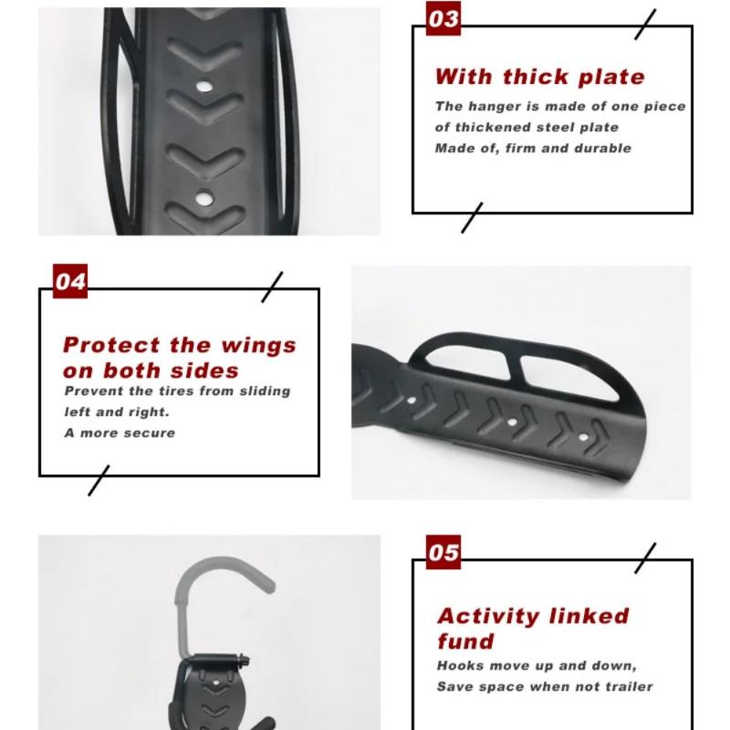 Fahrradständer Wandhalterung für Mountain Road Cycling Aufbewahrung Fester Hängehaken Stützständer Halterung Halter Fahrradzubehör