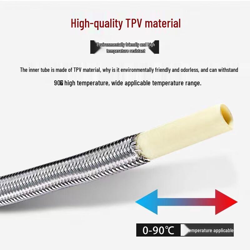 Anica Enjoy 304 Edelstahl Geflechtschlauch für Warmwasserbereiter