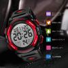 Senors Watch Digital Sports 50m Vodotěsné Stylové Multifunkční LED Displej Outdoor Watch Pánské (3-Červená)