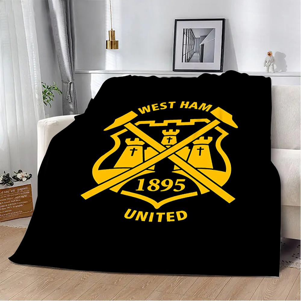Hams Uniteds F.C Printed Blanket Picnic Blankets Warm Blanket Soft and Comfortable W-Wests Blanket Home Travel Birthday