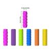12PCS Ergonomic Writing Aid Pen Grips Textured Surface Reusable Stress Reducing Pen Sleeve Non-slip Soft Silicone