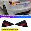 Car Rear Charging Port Cover For Tesla Model 3 Highland 2024 Quarter Panel Reflector Light Trim