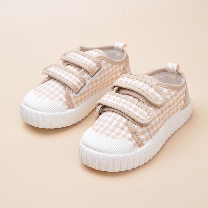 Boy s Versatile Girls Canvas Shoes with Soft Soles and Simple Design 25 бежевый
