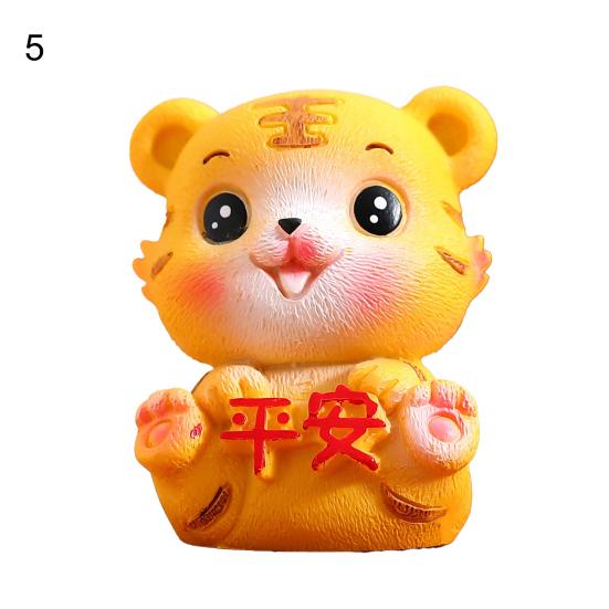 

Трясущий головой тигр, креативная забавная поза, мини-полезный очаровательный микро-ландшафтный дизайн для грузовика 5