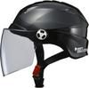 LEAD Jet SERIO Motorcycle Helmet with RE40 One Size Shield, Black, -