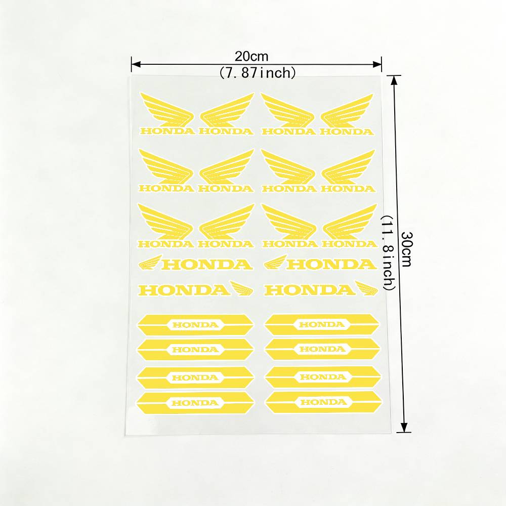For Honda 18 colors Motorcycle Reflective Stickers Waterproof Decals for Helmet Scooter Fuel Tank Toolbox Racing PH2 rlgc6