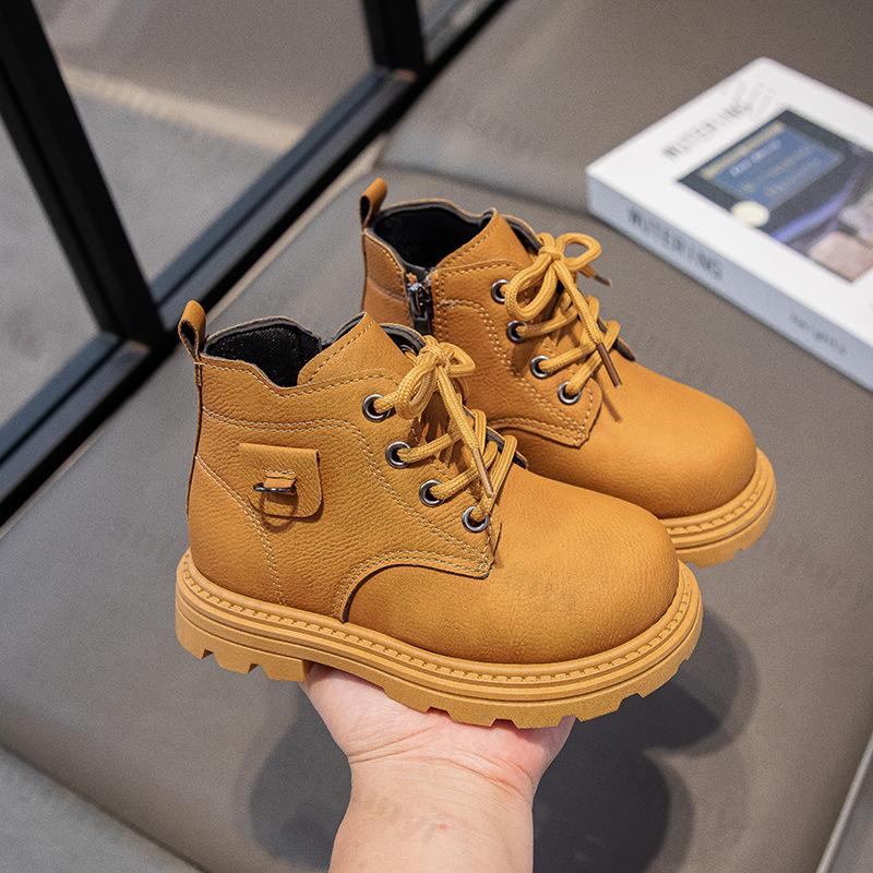 Children Ankle Boots Autumn New Zipper Kids Short Boots Boys Girls Comfortable Non Slip Outdoor Toddler High Top Shoes