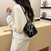 New niche design embroidery thread chain bucket bag trendy shoulder crossbody women's bag