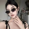 Vintage Oval Sunglasses for Women New Fashion Steampunk Sunglasses Retro Small Metal Brand Designer Eyewear UV400