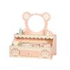Wooden Play Role Makeup Table Small Bear Design Child Creative Interactive Play