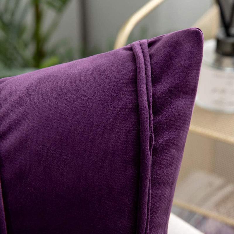 Velvet Sofa Cushion Plush Model Room Pillow Ins Solid Color Twill Pillow Case Office Bedside Pillow