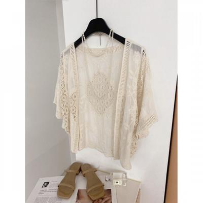 Honey J Women All That Lace Embroidered Dolman Short Sleeve Cardigan 2 Colors