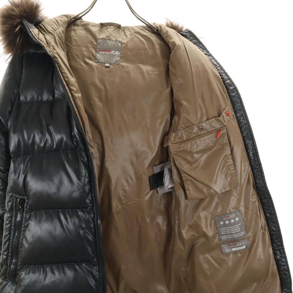 DUVETICA kappa down coat 38 Charcoal black With raccoon fur Women Used
