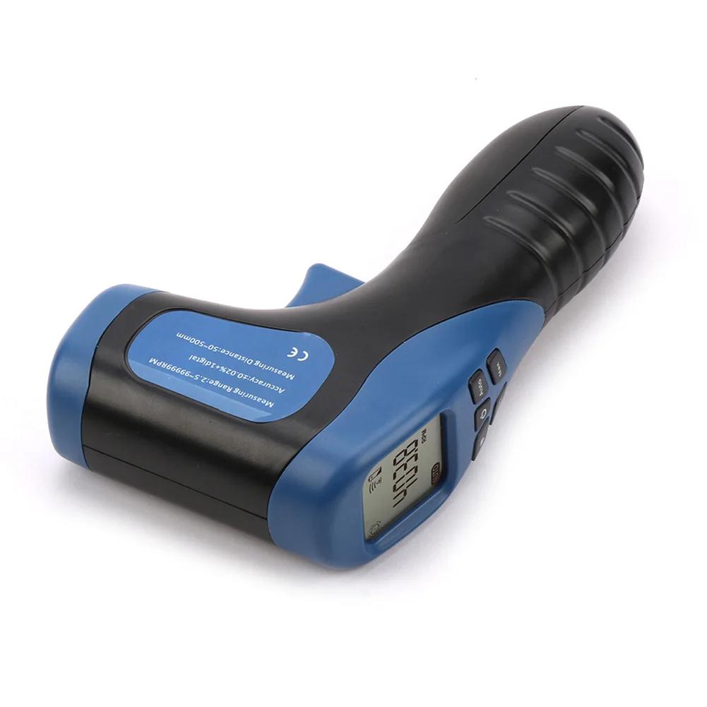 Handheld Digital Photo Tachometer RPM Meter 2.5RPM-99999RPM Non-Contact Motor Lathe Speed Gauge Motor Speed Gauge Gun Engine Use