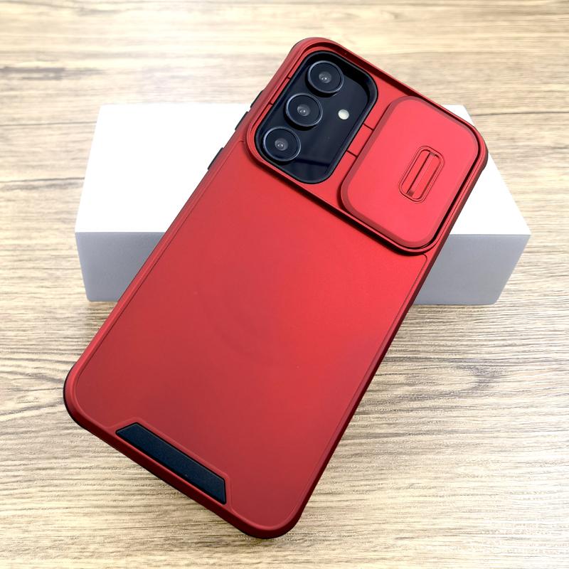 Stoßfeste Panzerhülle für Samsung Galaxy S25 A56 A55 A36 A15 A35 A54 A53 5G 4G S24 S23 S22 S21 Ultra Plus FE Kamera-Schiebeabdeckung