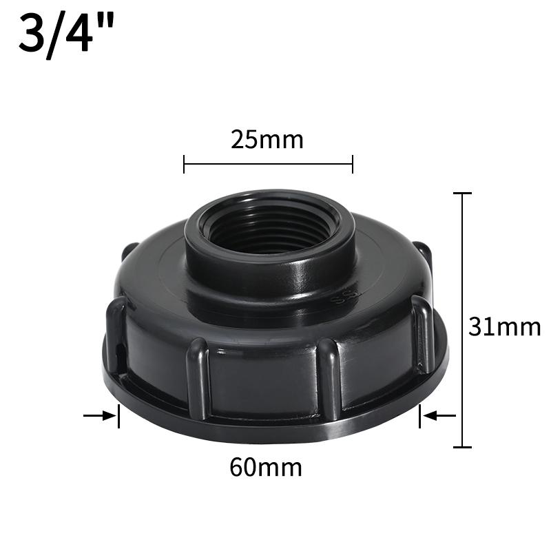 Ibc Tank Tap Adapter 1/2" 3/4" S60 Thread Connector Ton Bucket Valve Joint Accessories Ibc Tank Fitting 1-Inch Valve Adapter