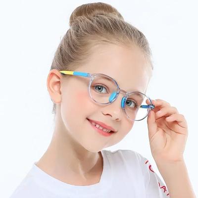 Okulary Blokujące Niebieskie Światło Dla Dzieci Oprawki Okularów Optycznych Medycznych Okrągłych Tr90 Okulary Komputerowe Dla Dzieci