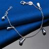 925 sterling silver 8-inch exquisite water droplet bracelet, fashionable women's wedding accessories, party jewelry gifts