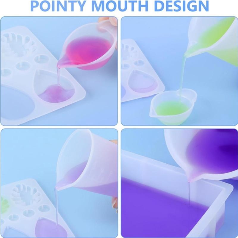 Multipurpose Resin Measuring Cup Set Sturdy Resin Materials Convenient for Craft Enthusiasts and Artists Supplies