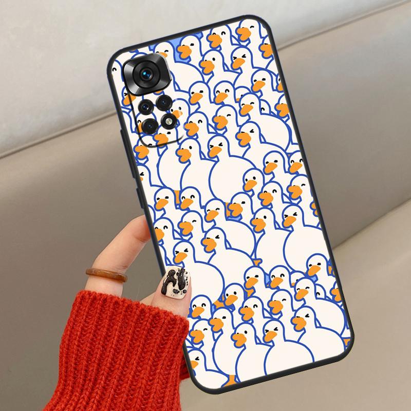 Cartoon Niedliche Gans Ente Hülle Für Xiaomi Redmi Note 13 12 11 10 14 15 Pro Plus Abdeckung Für Redmi 15C 14C 10C 12C 13C 15