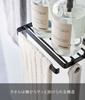 Yamazaki Jitsugyo 6626 Towel Rack Top Rack 2 Tiers Black W18 X X H34cm Tower Easy Installation Just Insert Into Towel Bar Approx. D12.5