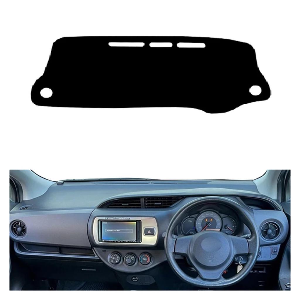 Dashmat Vitz 2012 2013 2014 2015-2017 Car Dashboard Cover Center Console Protector Carpet Dash Mat Sunshade Dashboard Cover (Right-Red)