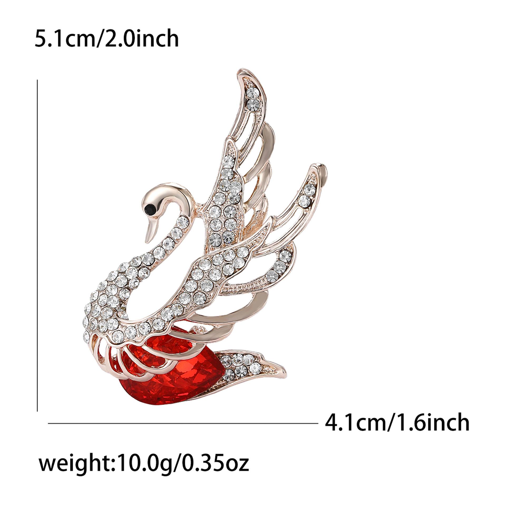 

Модная брошь в виде лебедя из сплава высокого класса со стразами, элегантная, темпераментная, для женского костюма, пальто, корсаж, ювелирные изделия, булавка