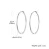 Wind stainless steel geometric large plain ring earrings plated with 18k gold simple earrings women's multi-specification 2mm, 4mm