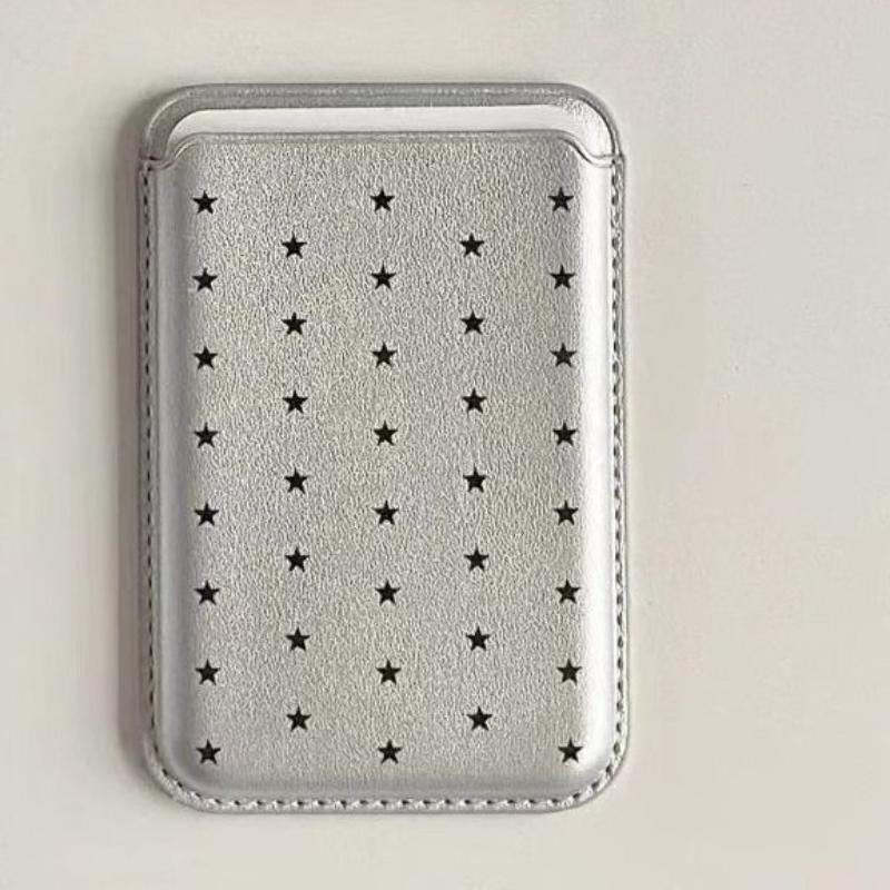 Korean Cute Bow Wallet Magnetic Card Holder For Phone Pu Leather Pocket Phone Bag Accessory Ins