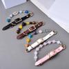 Handmade Natural Crystal Stone Pet Collar Necklace Dogs Cats Accessory With Beaded Design
