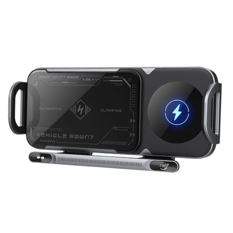 Stable 15W Wireless Car Charging Phone Holder Adjustable Magnetic Mount Rack Holder For All Smartphones Stable Vent Clip