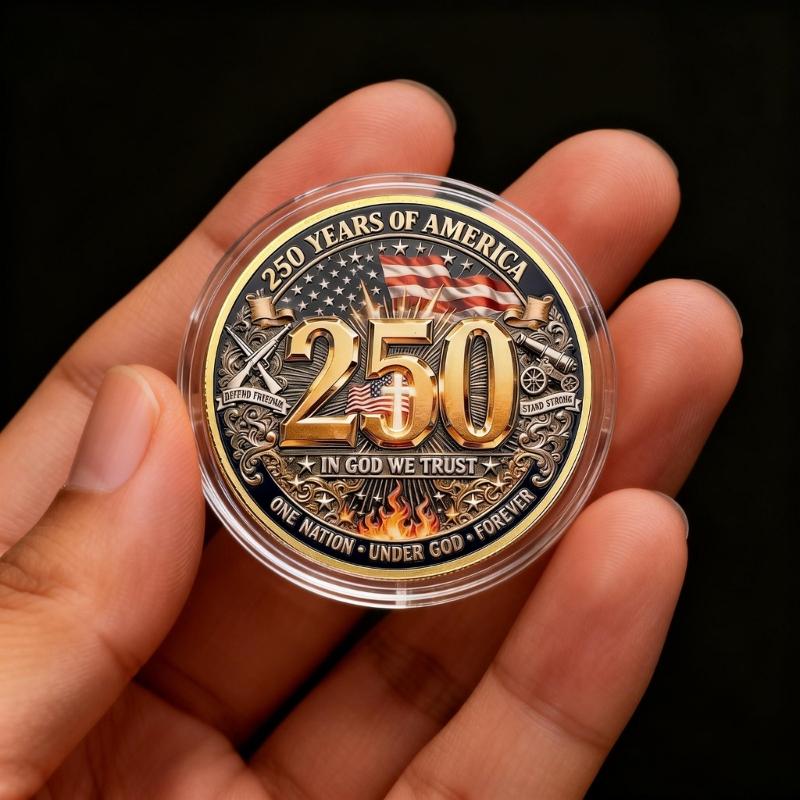 Moneda Conmemorativa del 250 Aniversario de EE. UU. Moneda de Desafío Patriótica de EE. UU. Moneda del 250 de EE. UU., Coleccionable del Cuerpo de Marines