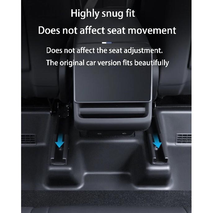 For Tesla ModelY Juniper 2025+ TPE Under Seat Corner Guard Seat Slide Rails Protector Cover Anti-Kick Decor Flocking Accessories