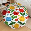 1PC Tulip Flowers Umbrella-8-Rib Reinforced Portable Folding Travel Suitable for All Seasons Outdoor Daily Use -J0333