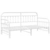 Cadre de Lit Daybed vidaXL avec Lit Gigogne Blanc 100x190 cm en Acier 42002653