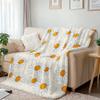 1pc daisy print blanket, polyester fabric, machine washable, suitable for bedroom living room decoration